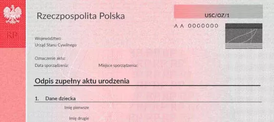 Benchmark 1: Mieszane polskie dokumenty - Akt urodzenia